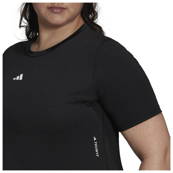 Adidas Γυναικεία κοντομάνικη μπλούζα Techfit Training Tee (Plus Size)